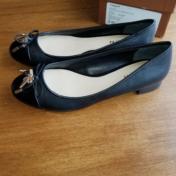 Coach Noella black leather flat - Picture 5 of 8